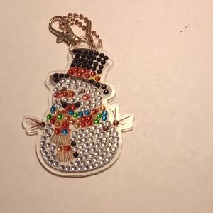 SOLD Frosty The Snowman Diamond Art Keychain
